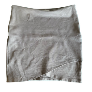 Talula Gray Mini Pencil Body Skirt Casual Wrap Size M Neutral Minimalist